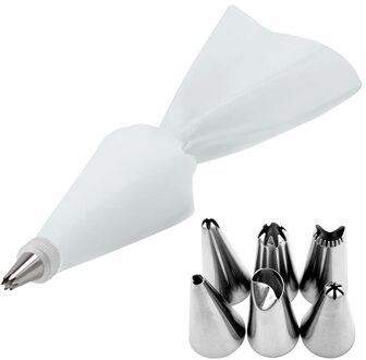 8 Stuks Spuitzak Cake Decoratie Nozzles Set Rvs Pastry Nozzle Kit Diy Cake Bakken Tools Keuken Accessoire wit