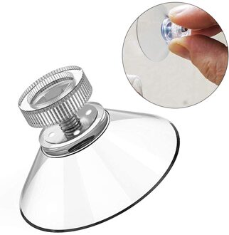 8 Stuks Sucker Zuignap Haak Plastic Sucker Pad Houder 40Mm Siliconen Ronde Sterke Transparante Met Gekartelde Moer Voor dagelijks Opknoping
