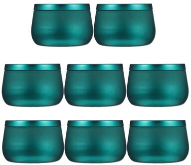 8 Stuks Thee Blikje Ronde Kaars Snoep Opbergdoos Craft Kralen Sieraden Bus Doos groen