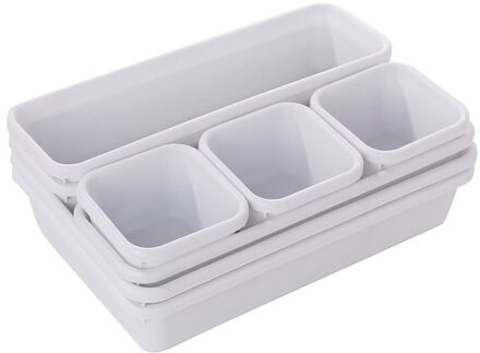 8 Stuks Thuis Lade Organizer Office Opbergdoos Keuken Badkamer Kast Desk Box Organizer Box Trays Opslag Lade Organisatie wit