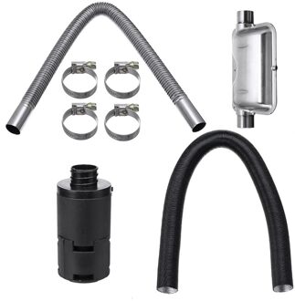 8 Stuks Universele Auto Verbruiksartikelen Accessoires Air Diesel Heater 24Mm Uitlaatdemper + 25Mm Filter Accessoire Voor Air diesel Heate