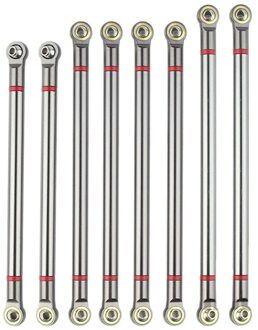 8 Stuks Wielbasis Link Staaf Aluminium Link Staaf 313Mm Voor 1/10 Rc Auto Crawler Axiale Scx10