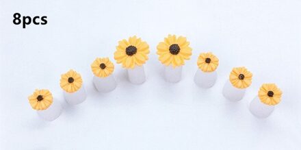 8 Stuks Zachte Siliconen Toe Separator Voet Vinger Divider Vorm Manicure Pedicure Care Nail Art Tool Daisy Bloem Houder Accessoire Goud