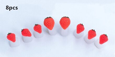 8 Stuks Zachte Siliconen Toe Separator Voet Vinger Divider Vorm Manicure Pedicure Care Nail Art Tool Daisy Bloem Houder Accessoire Rood