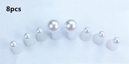 8 Stuks Zachte Siliconen Toe Separator Voet Vinger Divider Vorm Manicure Pedicure Care Nail Art Tool Daisy Bloem Houder Accessoire wit