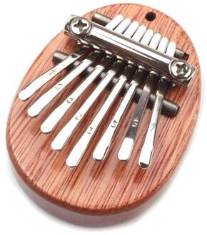 8 Toetsen Mini Kalimba Duim Piano Transparante Hart Hoge Kristal Hout Body Muziekinstrument Voor Beginners