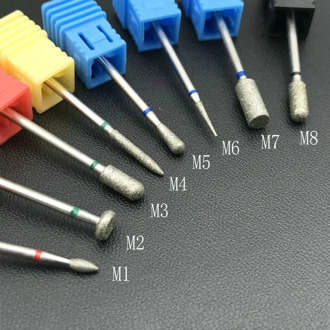 8 Type 2.35mm Dental Diamond Burs Diamond Nail Drill Bit Manicure Tools Electric Nail Drill Accessories Nail Mills