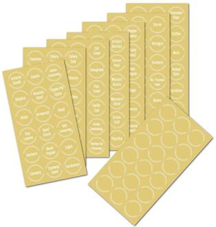 8 Vellen Spice Stickers Voor Blikjes Potten Fles Container Specerijen Label Keuken Clear Stickers Op Kan Storgae Box Spice Stickers