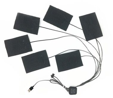 8 Verwarming Zones 8 In 1 Usb Elektrische Verwarming Pads Thermische Kleding Verwarmde Waterdichte Warming Gear Winter Verwarmde Jas Accessoires 6stk