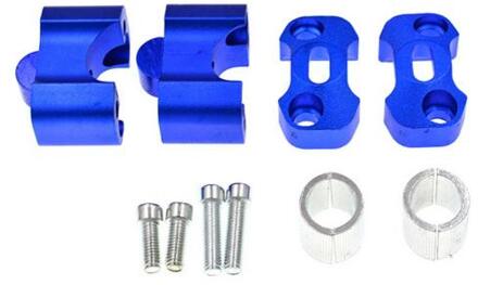 80% 1 Paar 22-28Mm Aluminium Motorfiets Stuur Klem Extend Riser Adapter Blauw