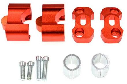 80% 1 Paar 22-28Mm Aluminium Motorfiets Stuur Klem Extend Riser Adapter Oranje