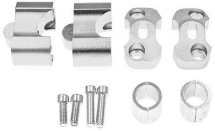 80% 1 Paar 22-28Mm Aluminium Motorfiets Stuur Klem Extend Riser Adapter Zilver