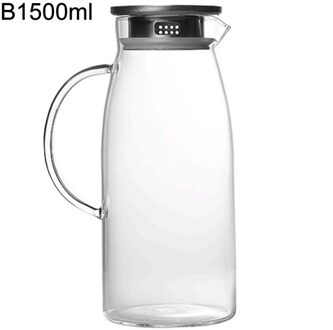 80% 1300/1500/2000Ml Transparant Glas Pitcher /Koud Water Waterkoker Sap Container fles Schoon B
