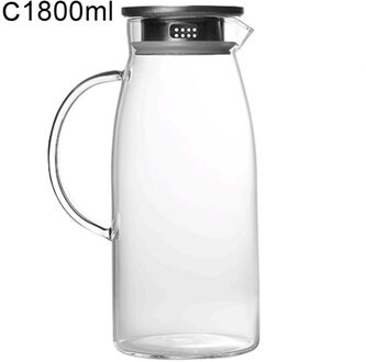 80% 1300/1500/2000Ml Transparant Glas Pitcher /Koud Water Waterkoker Sap Container fles Schoon