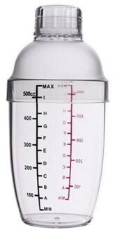 80% 350/500/700/1000Ml Transparante Dual Schaal Gram Cocktail Shaker Wijn Mixer bar Gereedschap Barman 500ml
