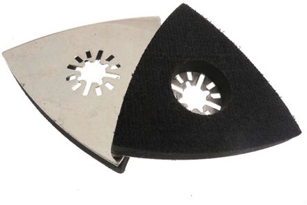 80*80 Driehoek Rvs Driehoek Zand Tray Polish Pad Schuurpapier Lade Voor Smalle Opening Auto Reparatie Tool