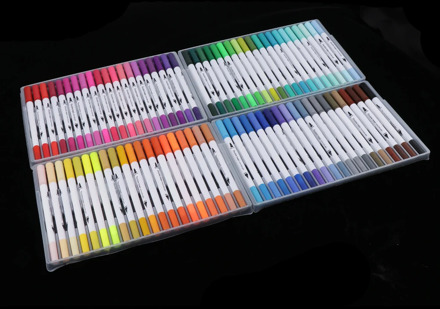 80 Color Markers Textile Acrylic Pens Marker Pens Felt Drawing Painting Pens for Card Making DIY
