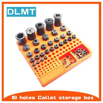 80 Gat Er Spantang Opbergdoos Speciale ER11 16 20 25 32 Collet Hard Plastic Afwerking Rack Voor Cnc center