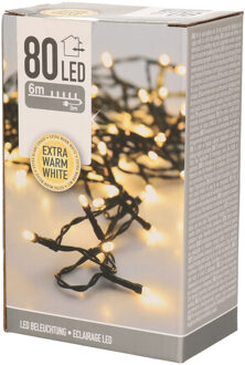 80 kerst led-lampjes extra warm wit voor buiten - Kerstverlichting kerstboom