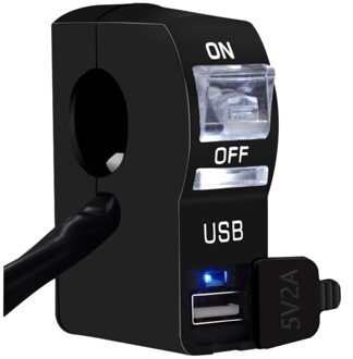 80% Motorfiets Koplamp Transparante Schakelaar 12V Lampje Enkele Poort Opladen wit