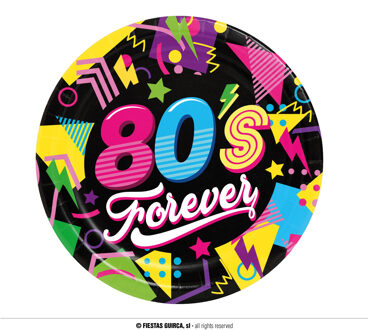 80's Forever Disco borden (6st) Multikleur - Print