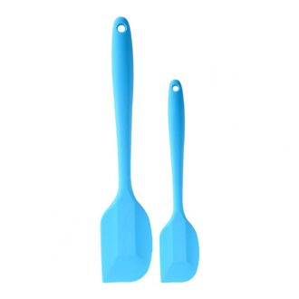 80% Sales! 2 Stks/set Silicone Non Stick Boter Koken Pastry Schraper Taart Bakken Spatel Blauw
