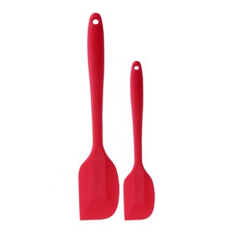 80% Sales! 2 Stks/set Silicone Non Stick Boter Koken Pastry Schraper Taart Bakken Spatel Rood