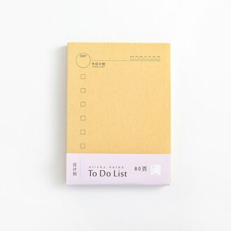 80 Sheets/Pad Te Doen Lijst Notebook Memo Pad Bureau Wekelijkse Dagelijkse Planner Cartoon Sticky Notes Stickers Kraftpapier kantoorbenodigdheden