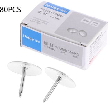 80 Stks/doos Metalen Duimkopspijker Kantoorbenodigdheden Push Pin Scène Poster Push Pin Pinnen K3KE