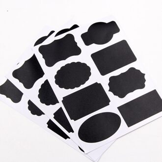 80 Stks/partij Cloud Kant Stickers Zwart Schoolbord Sticker Craft Keuken Labels Schoolbord Schoolbord Sticker Black Board