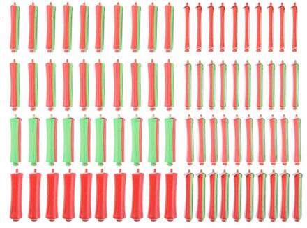 80 Stks/set Haar Roller Curling Curler Rubber Band Diy Koude Perm Staaf Professionele Salon Haar Clip Kappers Maker Styling Gereedschap