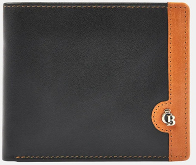 80 year Jubileum billfold zwart/cognac