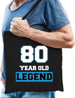 80 year old legend verjaardag cadeau tas zwart voor volwassenen - Verjaardag / cadeau tas