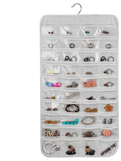80 Zakken Opknoping Sieraden Opbergtas Dubbelzijdig Kast Closet Organizer Earring Ring Display Houder Sleutels Diversen Pouch 2
