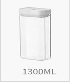 800/1300/1800Ml Voedsel Container Plastic Keuken Koelkast Noodle Box Multigrain Opslag Jar Transparant Verzegelde Pot