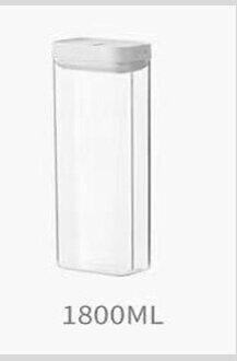800/1300/1800Ml Voedsel Container Plastic Keuken Koelkast Noodle Box Multigrain Opslag Jar Transparant Verzegelde Pot