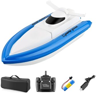 800 Hoge Snelheid Rc Boot Afstandsbediening Race Boot 4 Kanalen 2.4G Waterdicht Rc Kinderen Speelgoed Voor Zwembaden meren Rc blauw 1xbattery