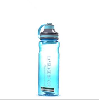 800 Ml Ruimte Plastic Waterfles Met Touw Thee-ei Mijn Outdoor Camping Sport Grote Capaciteit Flessen Drinkwater blauw