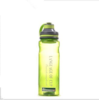 800 Ml Ruimte Plastic Waterfles Met Touw Thee-ei Mijn Outdoor Camping Sport Grote Capaciteit Flessen Drinkwater groen
