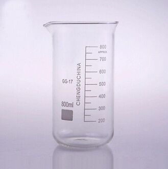 800 Ml Tall Vorm Beker Chemie Laboratorium Borosilicaatglas Transparante Beker Verdikte Met Uitloop