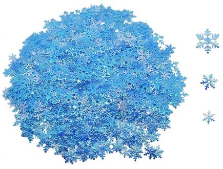800 Stuks Herbruikbare Sneeuwvlokken Confetti Voor Kerst Bruiloft Verjaardag Party Decoraties Levert, Blauw