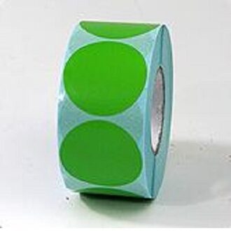 800 Stuks Maat 40Mm Roll Sticker Thermisch Label Sticker Printer Papier Voor Thermische Printer Water Proof Olie Proof Scratch proof groen 800 stk