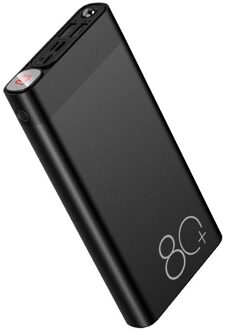 80000Mah Draagbare Power Bank Met Led Licht Hd Digitale Display Charger Travel Snelle Opladen Powerbank Voor Xiaomi Samsung Iphone zwart