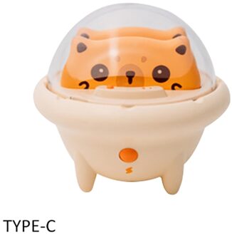 800Mah Mini Power Bank Leuke Kat Usbc Draagbare Externe Batterij Case Charger Met Led Nachtlampje Voor Kleine Maat iphone Powerbank For type-C mobile