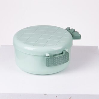 800Ml Ananas Lunchbox Bento Box Voor Kinderen Studenten Kantoormedewerker Lunch Container Voedsel Opbergdoos Picknick Voedsel Container groen