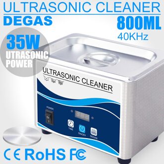 800Ml Huishoudelijke Digitale Ultrasone Reiniger 60W Rvs Bad 110V 220V Degas Ultrasound Wassen Voor Horloges sieraden Au