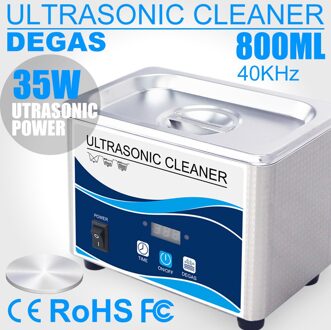 800Ml Huishoudelijke Digitale Ultrasone Reiniger 60W Rvs Bad 110V 220V Degas Ultrasound Wassen Voor Horloges sieraden EU