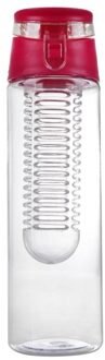 800Ml Infuser Water Fles Plastic Fruit Infusie Kids Drinken Outdoor Sport Fles Sap Lemon Draagbare Keuken Accessoires Rood