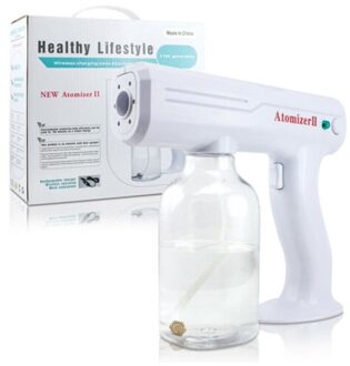 800Ml Mini Handheld Draagbare Ontsmettingsmiddel Fogger Machine Blauw Licht Nano Verneveling Fogger Desinfectie Spuit Draadloze Charg