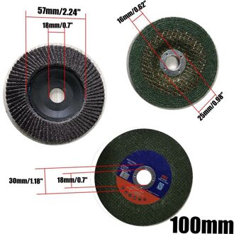 800W 100Mm 3 Speed Borstelloze Cordless Impact Hoek Grinder Voor Makita Batterij Diy Gereedschap Snijmachine Polijstmachine 3stk Grinding Disc